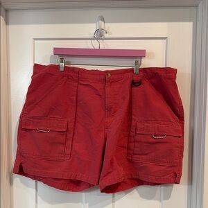 Columbia Red Cargo Shorts with Relaxed Fit and Sturdy Fabric